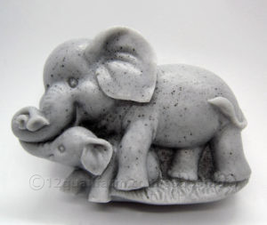 Elephant Soap (Grey) - 12 Quail Farm Soap Studio