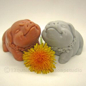 Pair of Little Pig Soaps (Pink & Grey)